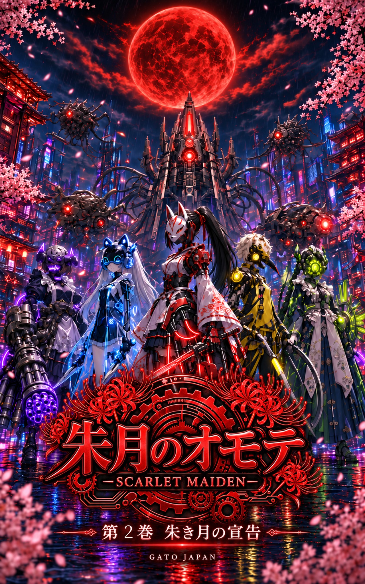 朱月のオモテ -SCARLET MAIDEN- 第2巻 朱き月の宣告 表紙
