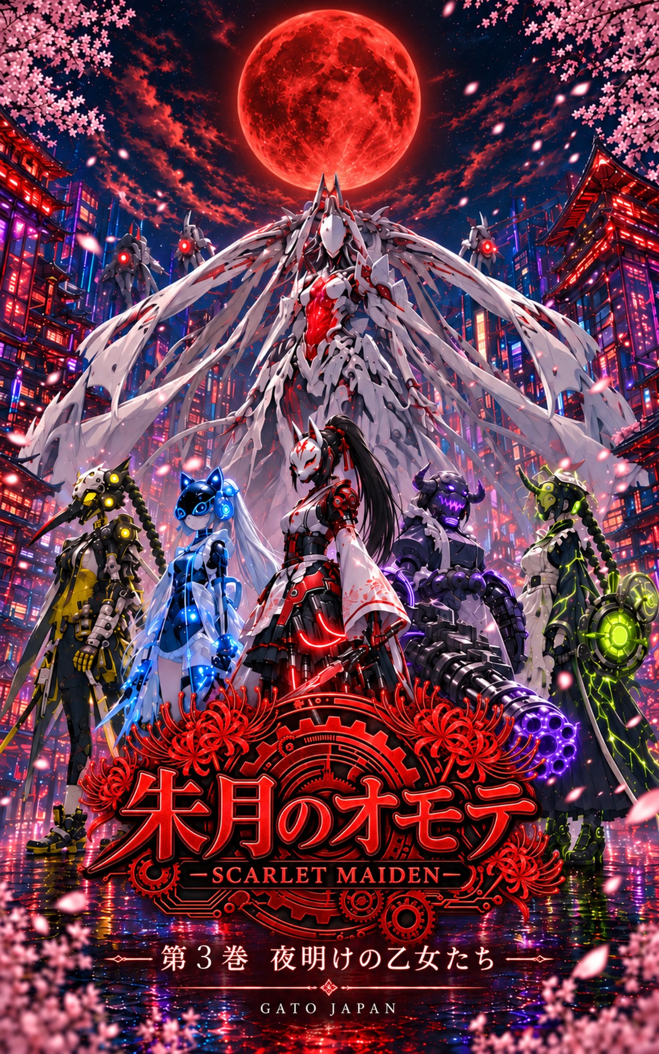 朱月のオモテ -SCARLET MAIDEN- 第3巻 夜明けの乙女たち 表紙